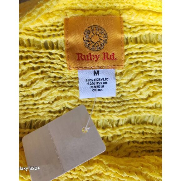 S44 Ruby Rd sunshine yellow sweater, NWT - Picture 3 of 4